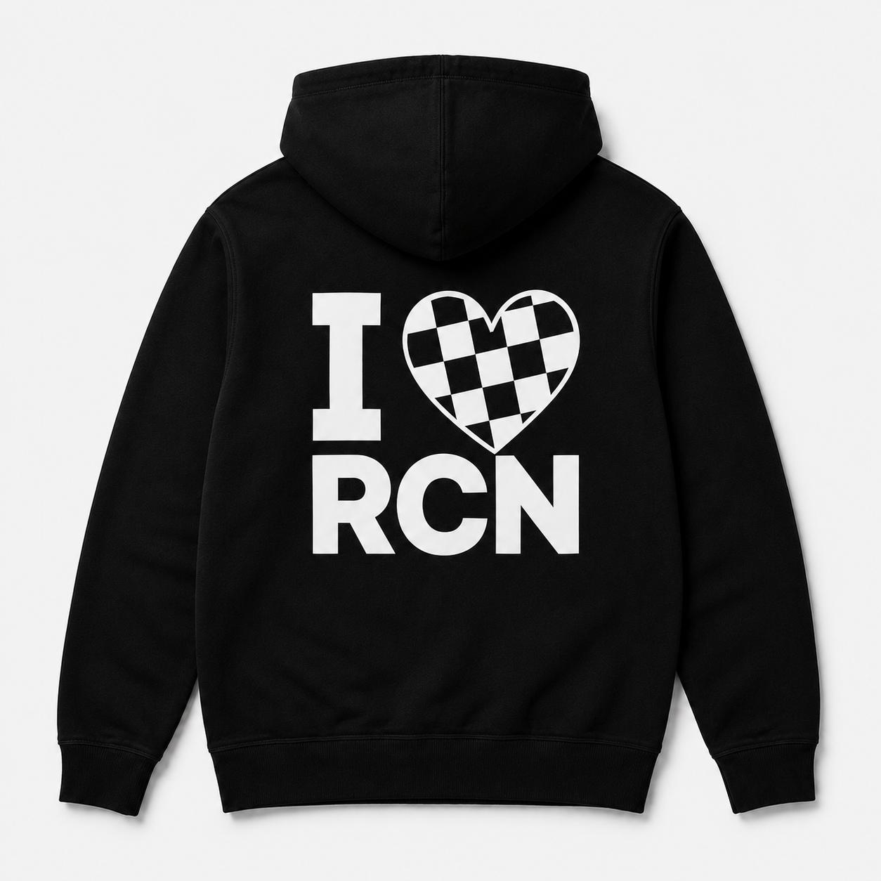 Speed University I Love Racing black hoodie back print