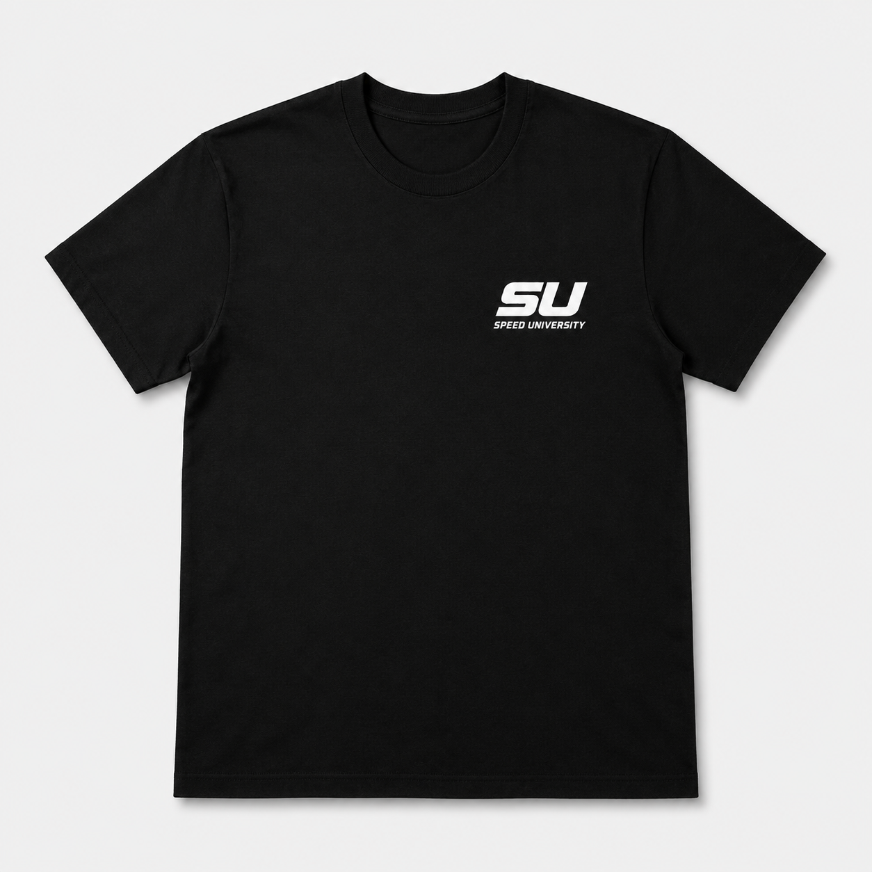 Speed University SU Graphics black T-shirt front view