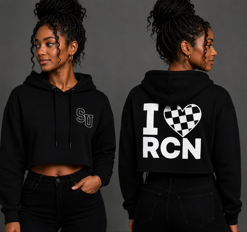 Speed University Women’s I Love Racing Cropped Sweatshirt