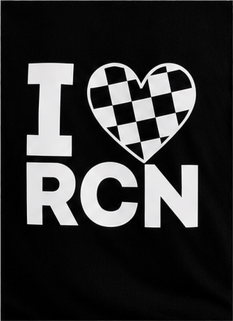 Speed University Women’s I Love Racing Black T-Shirt back view