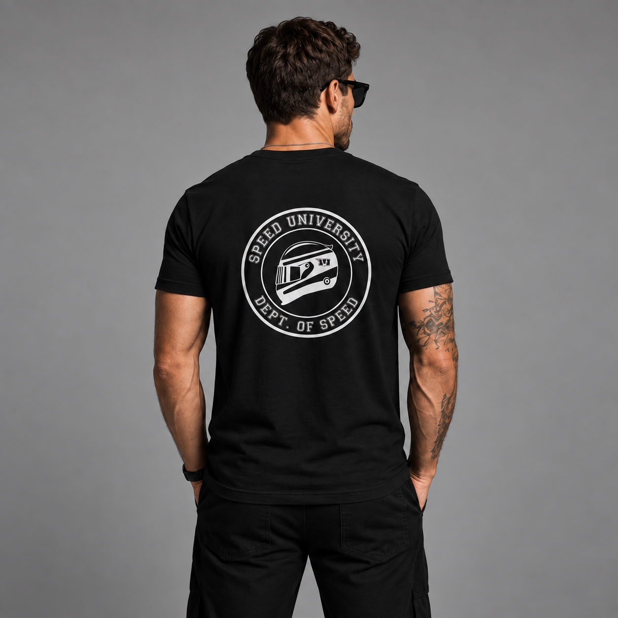 Speed University Mens Helmet Black T-Shirt