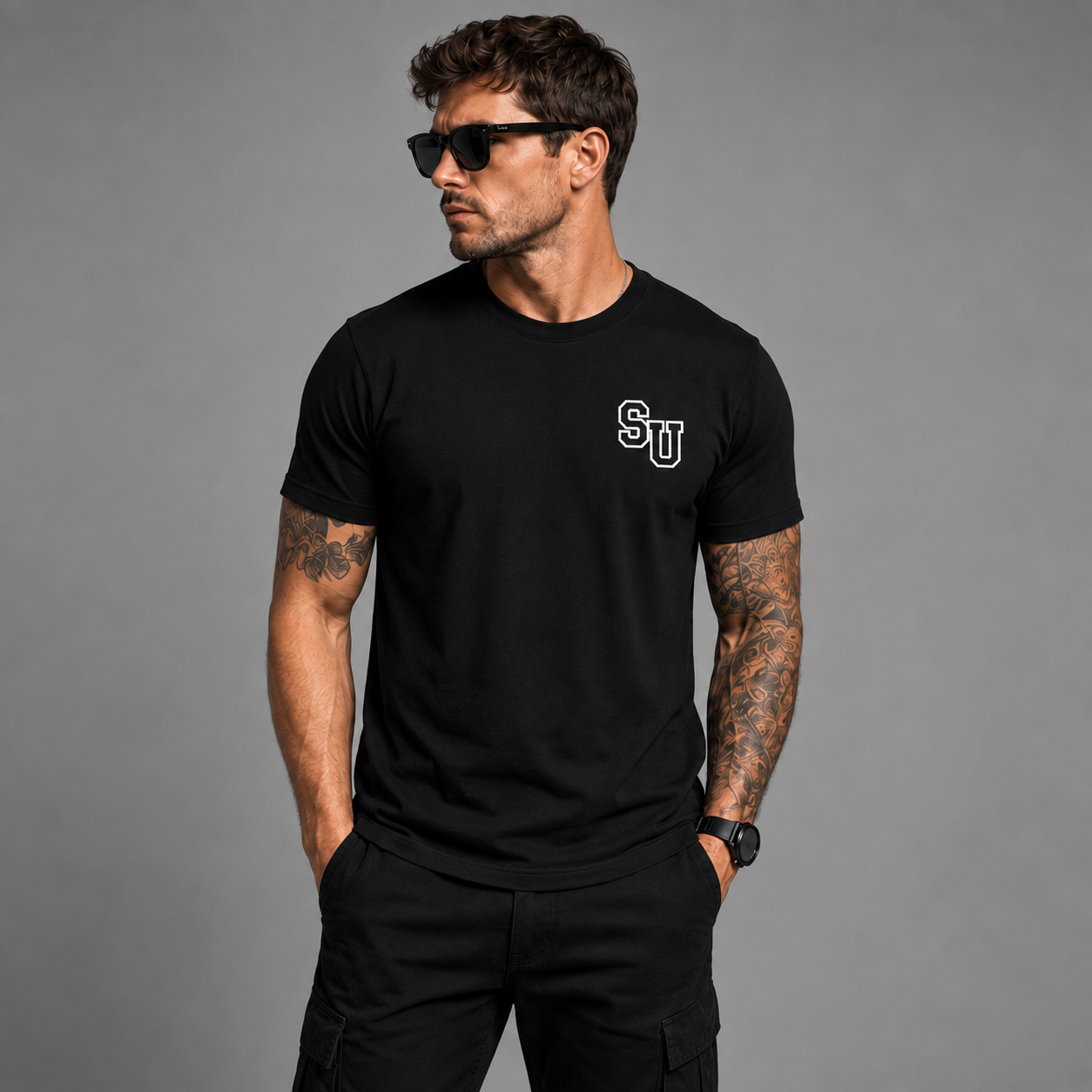 Speed University Mens Helmet Black T-Shirt - Image 3