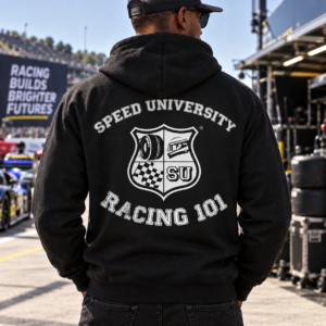 Speed University Mens Racing 101 Black Hoodie