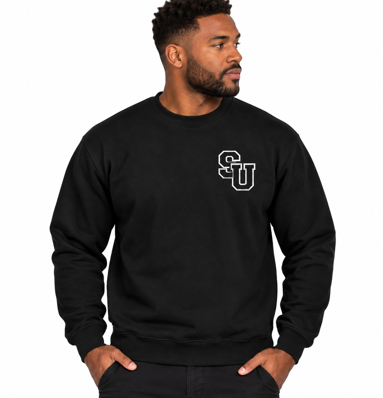 Speed University Mens Racing 101 Black Sweatshirt - Image 3