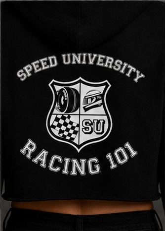Speed University Women’s Racing 101 Cropped Sweatshirt back view
