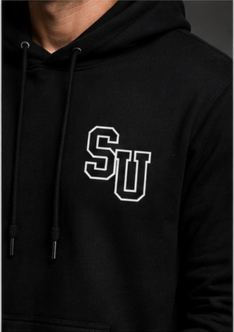 Speed University Mens Speed U Graphic Black Hoodie - Image 3