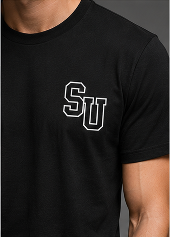 Speed University Mens Speed U Graphic Black T-Shirt - Image 3
