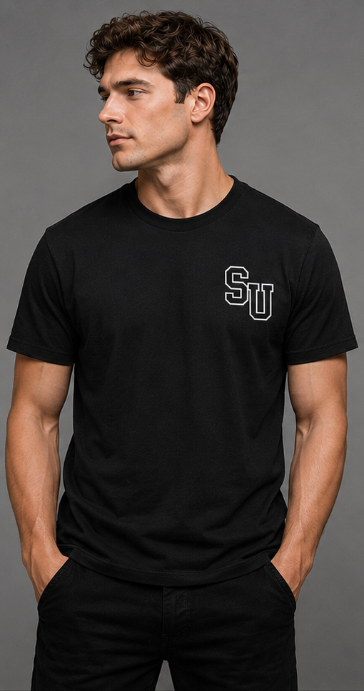 Speed University Mens Speed U Graphic Black T-Shirt - Image 4
