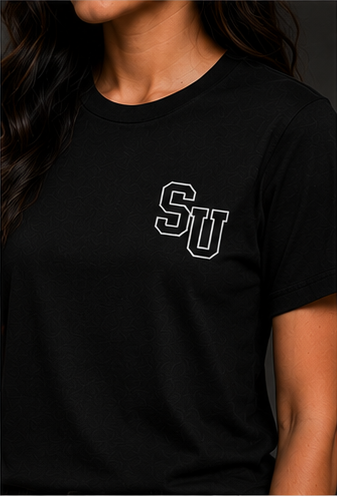 Speed University Women’s Dept. of Speed Wheel Black T-Shirt - Image 3