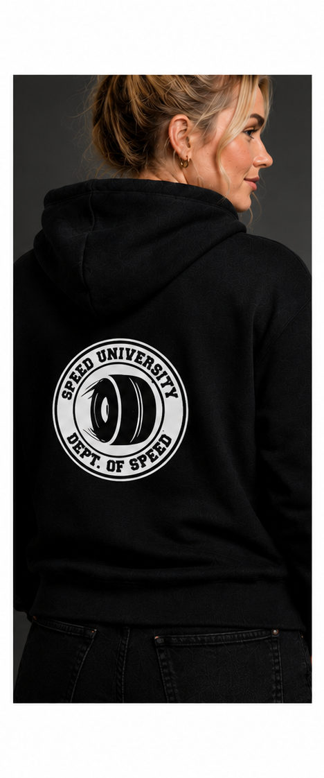Speed University Women’s Dept. of Speed Wheel Black Hoodie